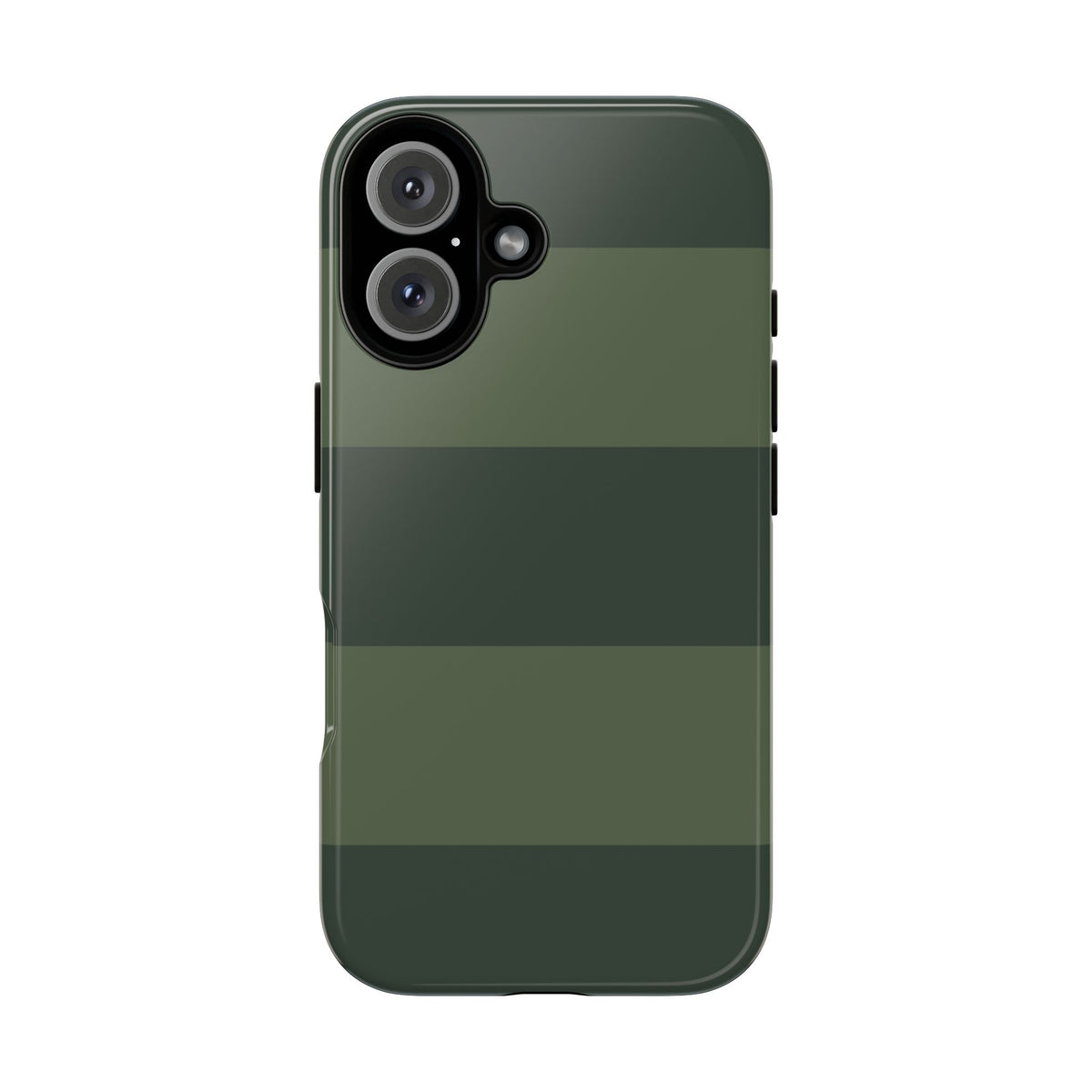 Green Horizontal Stripe Pattern Phone Case - Green Phone Case - iPhone 16 / Glossy