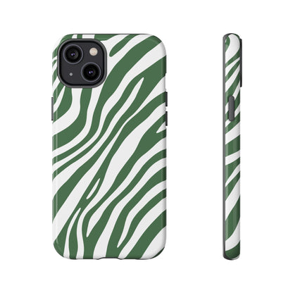 Modern Sage Zebra Print Phone Case