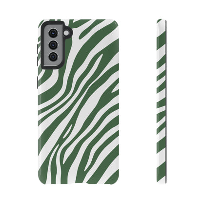 Modern Sage Zebra Print Phone Case