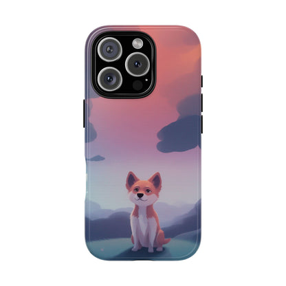 iPhone 16 Pro / Glossy Phone Case - Cute Dog & Cloud Design Phone Case