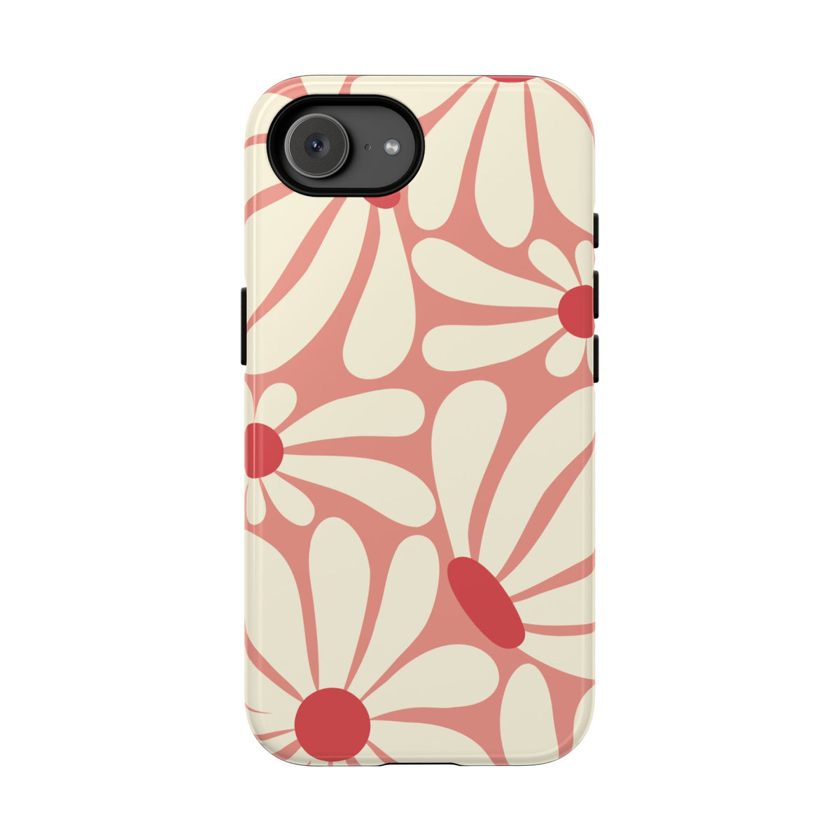 Cute Retro Pink Daisy Pattern Phone Case - Pink Phone Case - iPhone 17e / Glossy