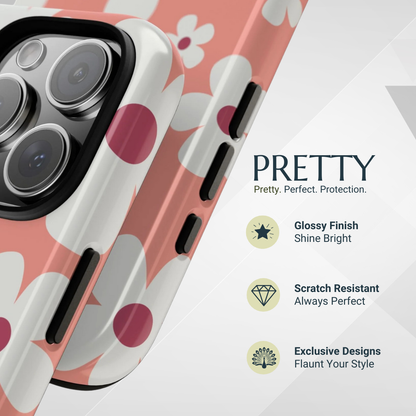 Phone Case - Cute Pink Daisy Pattern #2 Phone Case