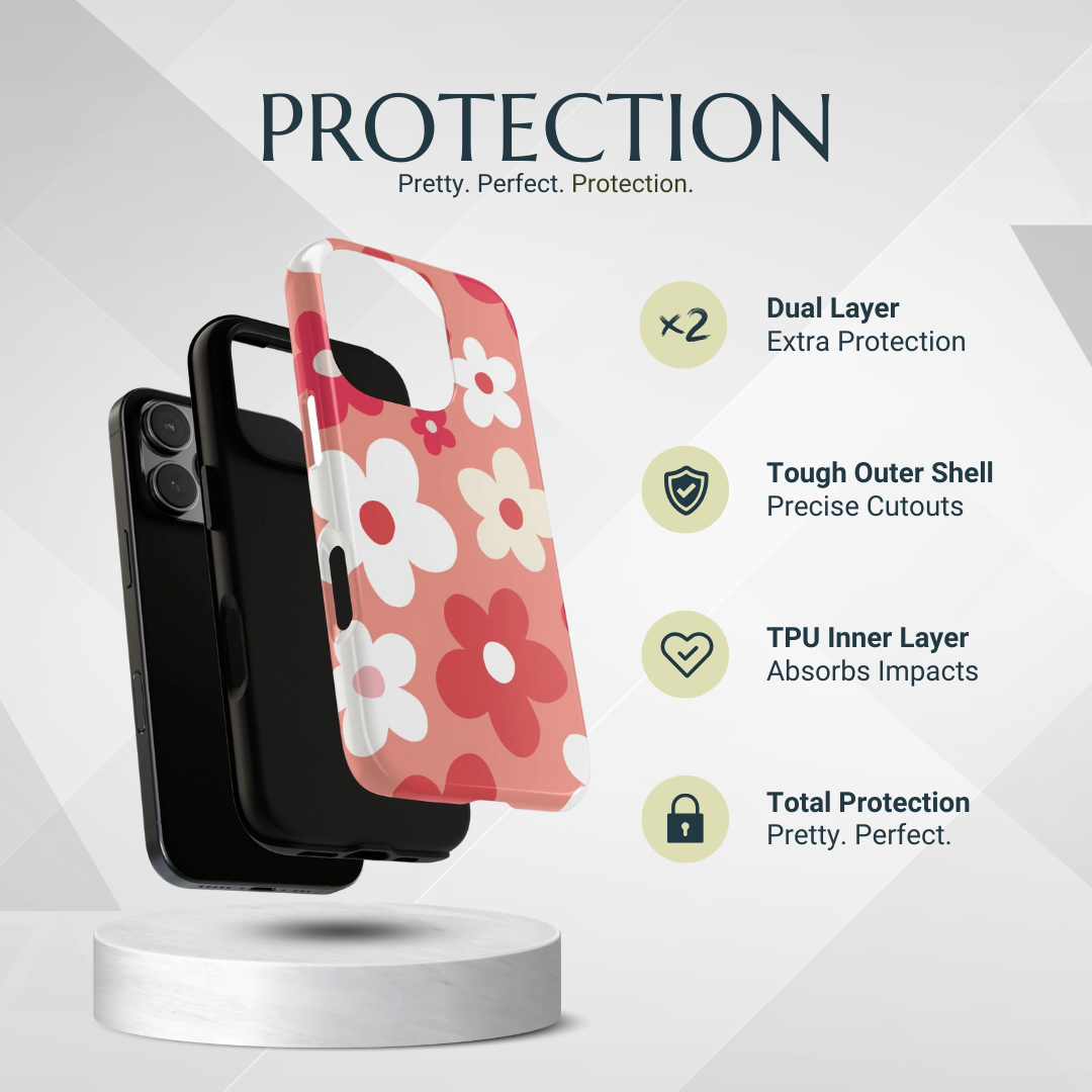 Phone Case - Cute Pink Daisy Pattern #1 Phone Case