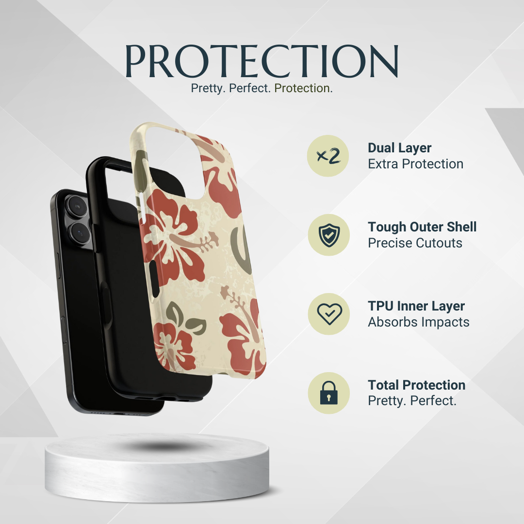 Phone Case - Boho Chic Hibiscus Pattern #1 Phone Case