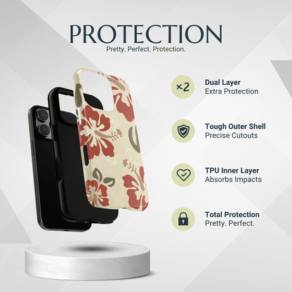 Phone Case - Boho Chic Hibiscus Pattern #1 Phone Case