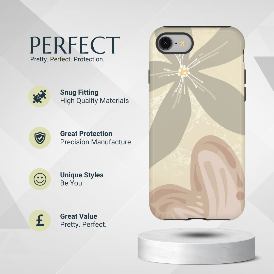 Phone Case - Hibiscus Heart Pattern Phone Case