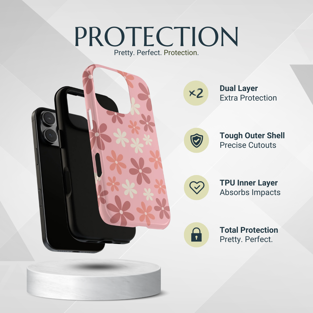 Phone Case - Cute Pink Floral Pattern Phone Case