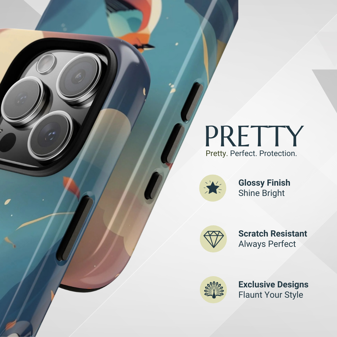 Phone Case - Stylised Bird Design Phone Case