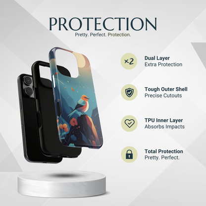 Phone Case - Stylised Bird Design Phone Case