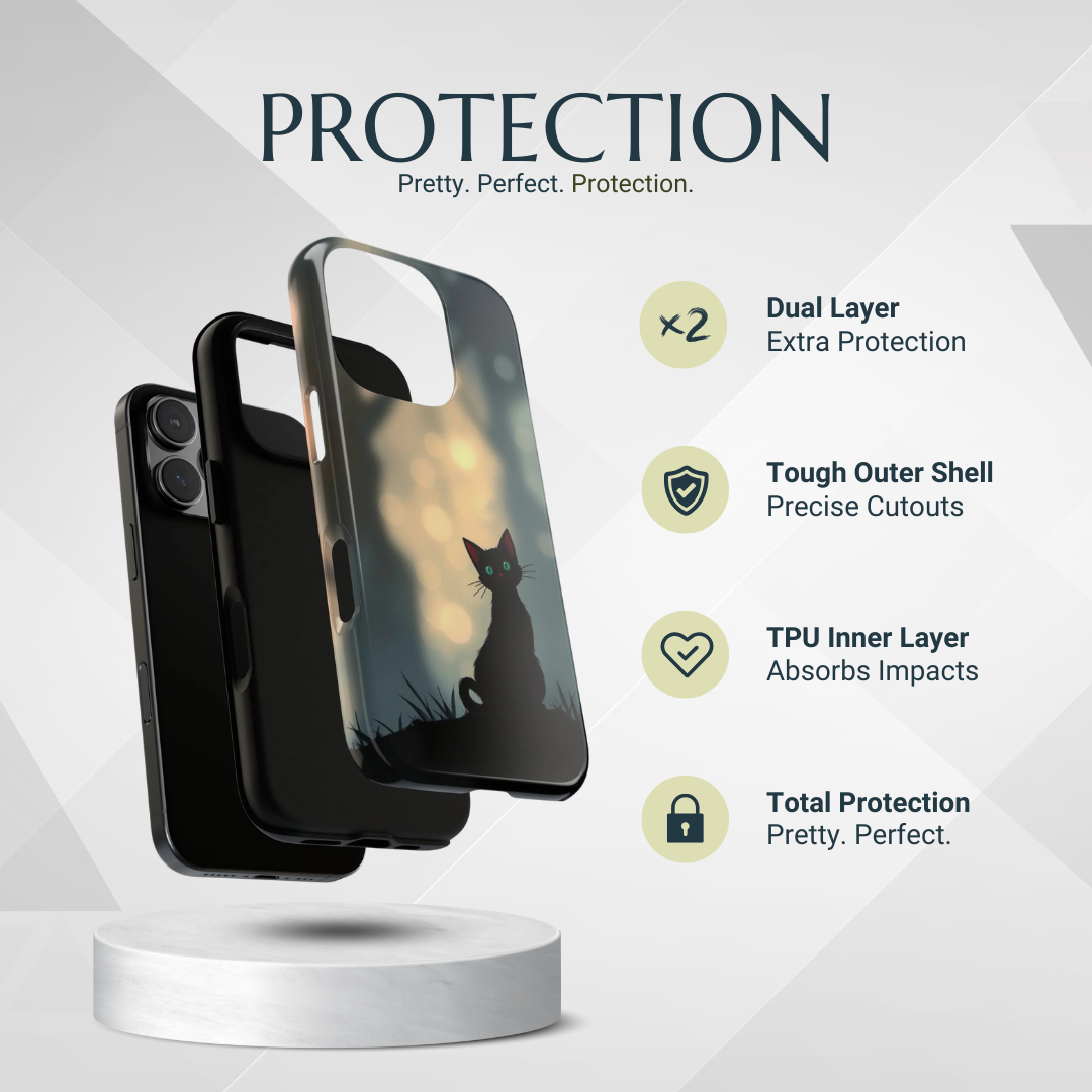 Phone Case - Gothic Cat Design Phone Case