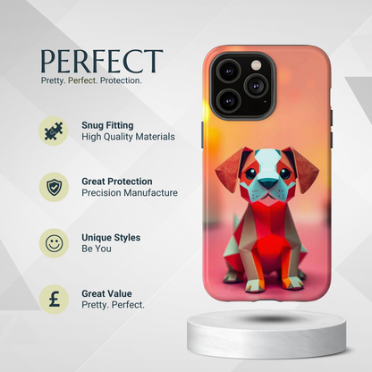 Phone Case - Quirky Origami Dog Design Phone Case
