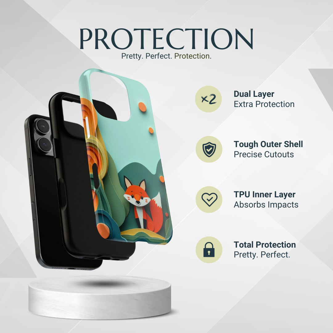 Phone Case - Whimsical Papier-mâché Fox Design Phone Case