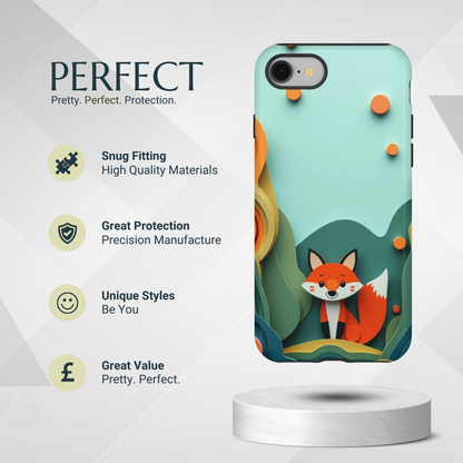 Phone Case - Whimsical Papier-mâché Fox Design Phone Case