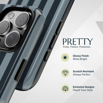 Phone Case - Dark Blue Stripe Pattern Phone Case