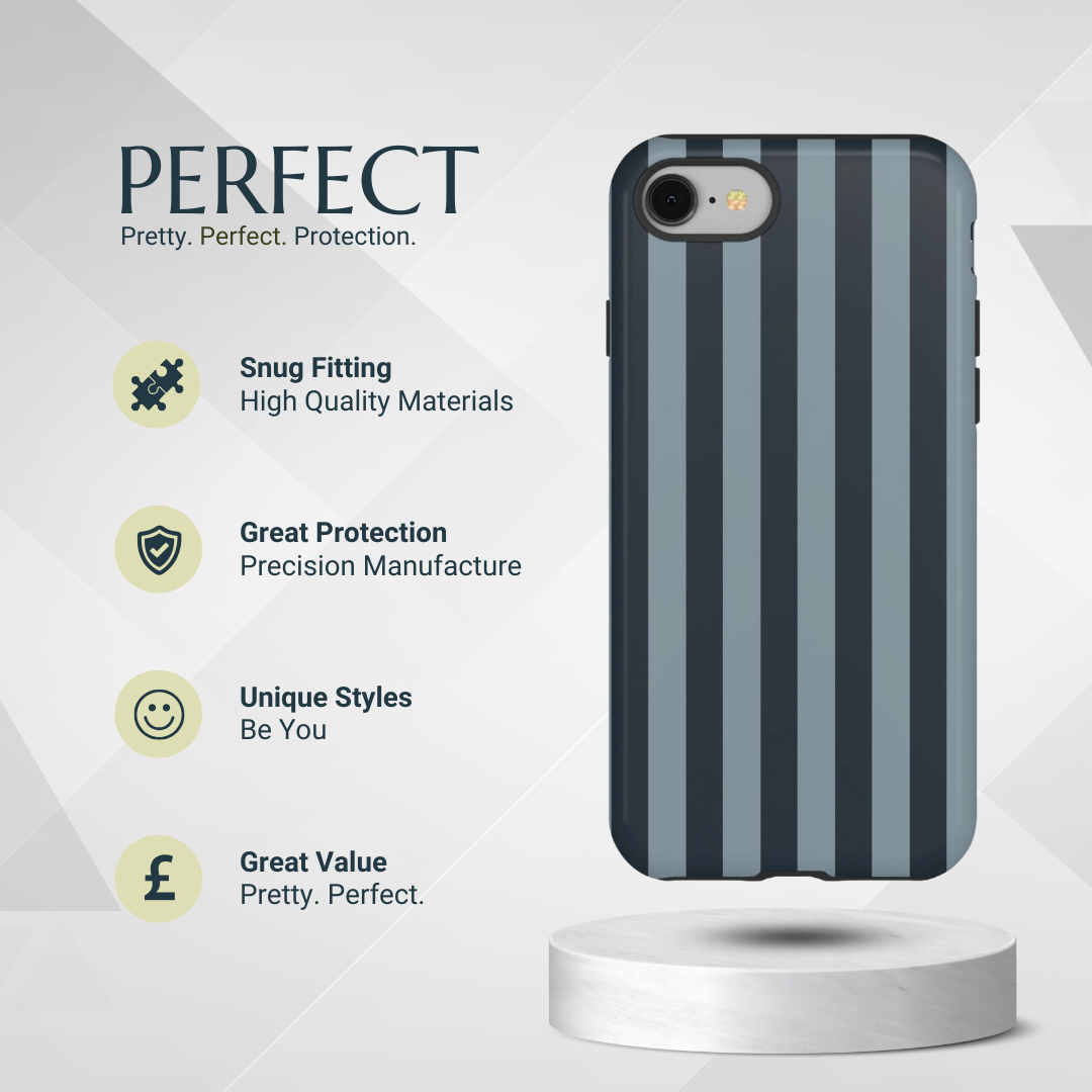 Phone Case - Dark Blue Stripe Pattern Phone Case