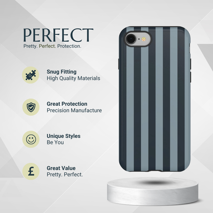 Phone Case - Dark Blue Stripe Pattern Phone Case