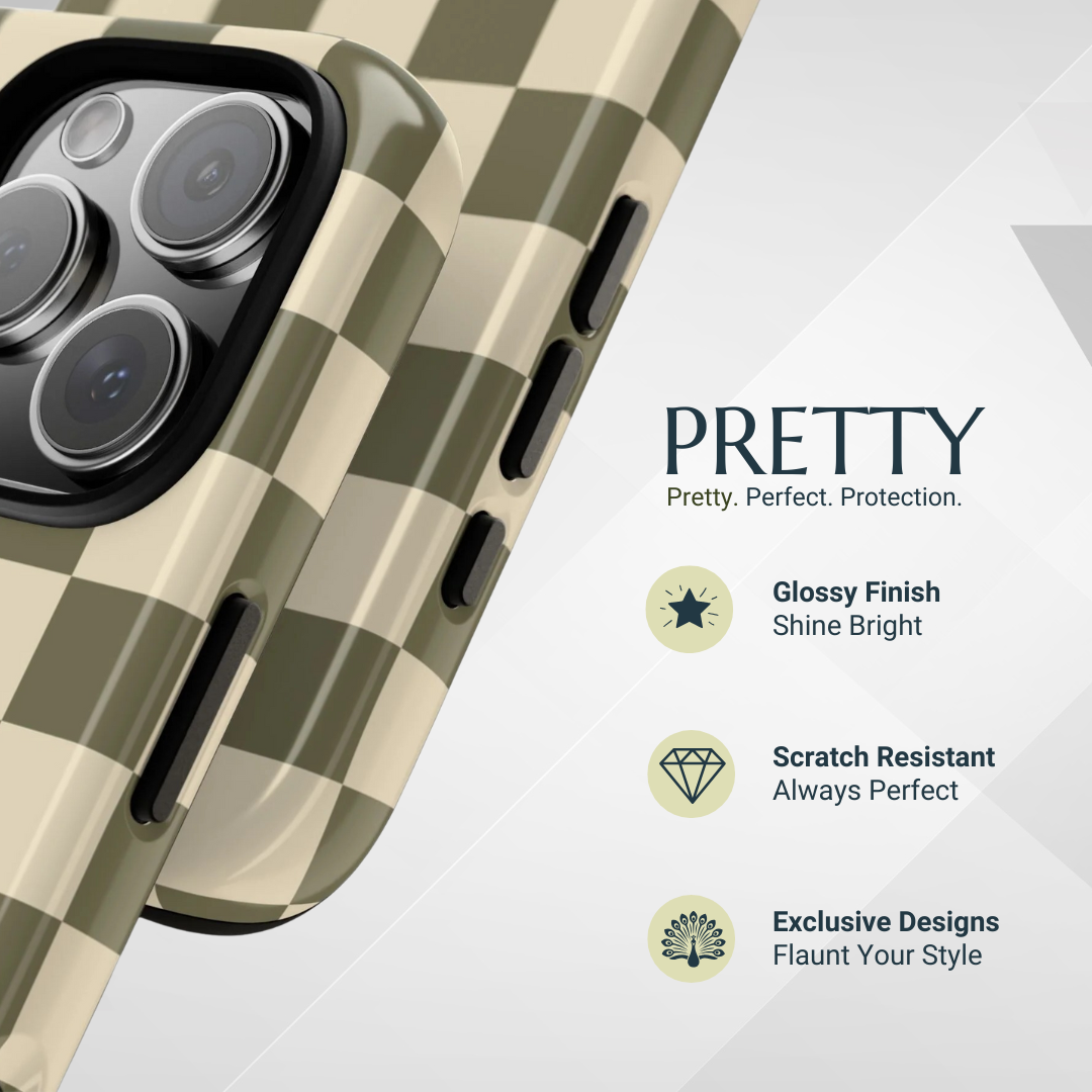 Phone Case - Green Checked Pattern Phone Case