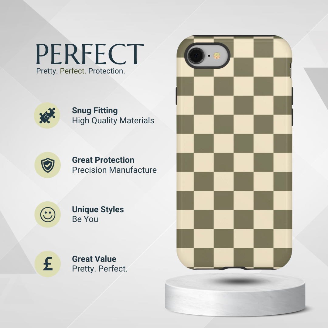 Phone Case - Green Checked Pattern Phone Case