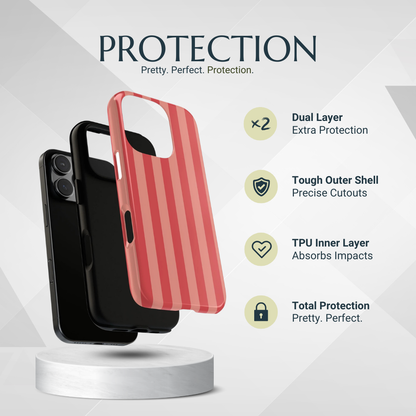 Phone Case - Light Pink Stripe Pattern Phone Case