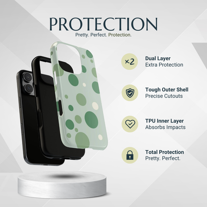 Phone Case - Bold Green Dot Pattern Phone Case