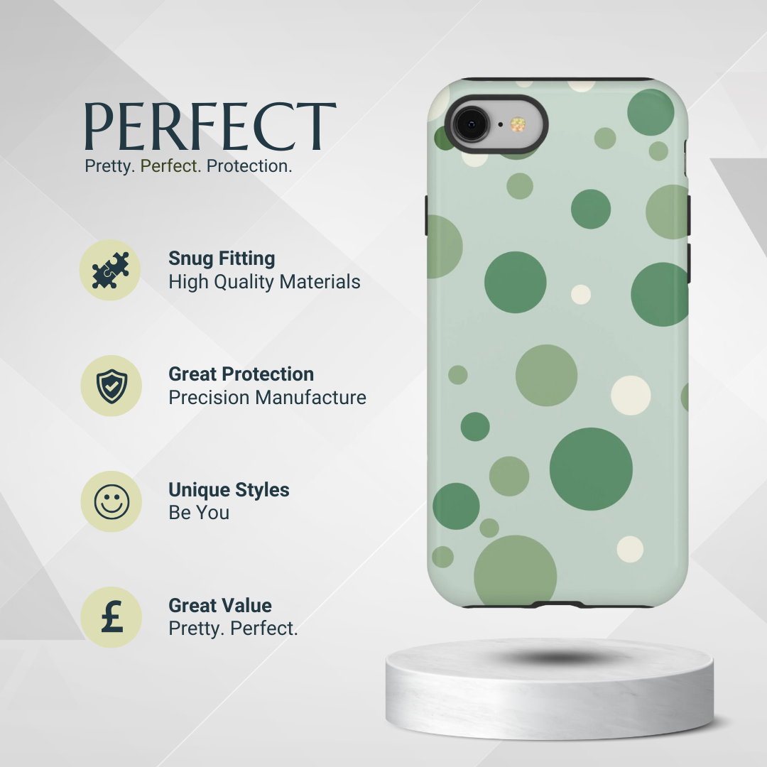 Phone Case - Bold Green Dot Pattern Phone Case