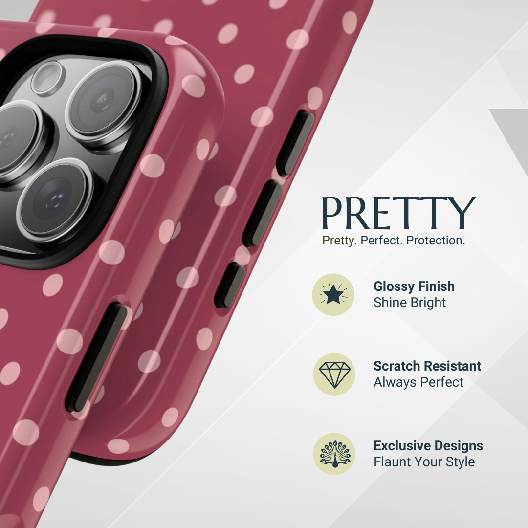 Phone Case - Pink Dot Pattern Phone Case
