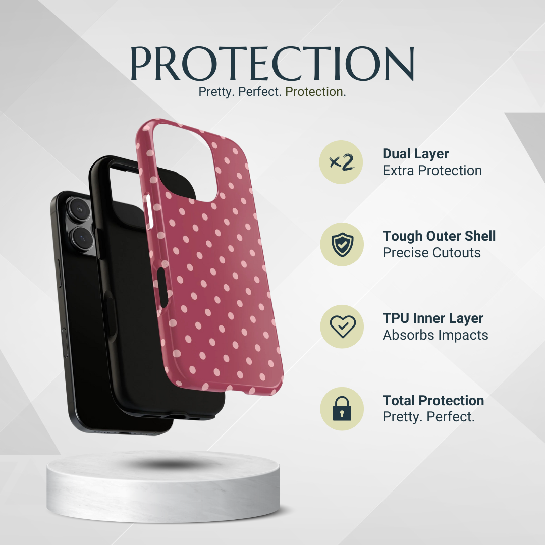 Phone Case - Pink Dot Pattern Phone Case