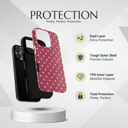Phone Case - Pink Dot Pattern Phone Case
