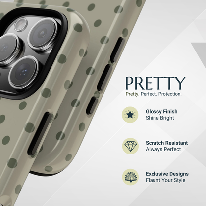 Phone Case - Green & Dark Green Dot Pattern Phone Case