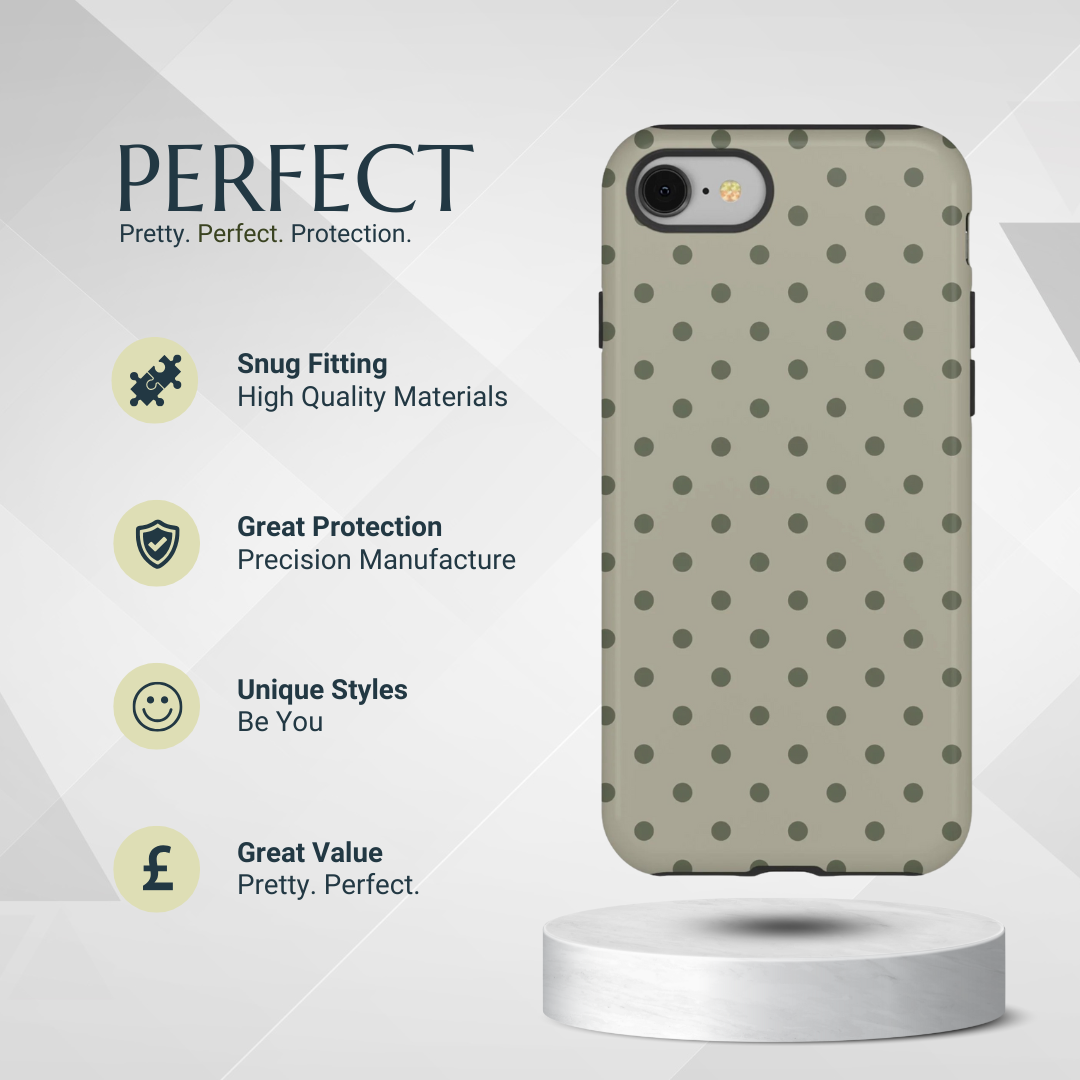 Phone Case - Green & Dark Green Dot Pattern Phone Case