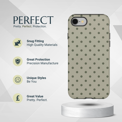 Phone Case - Green & Dark Green Dot Pattern Phone Case