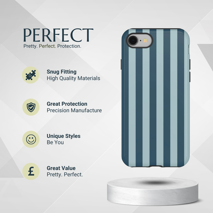 Phone Case - Blue Stripe Pattern Phone Case
