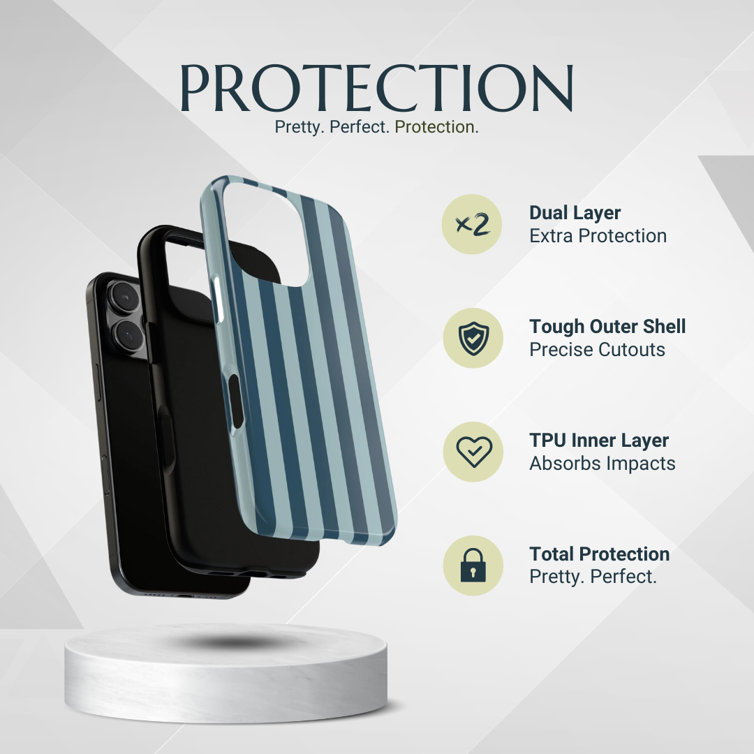 Phone Case - Blue Stripe Pattern Phone Case