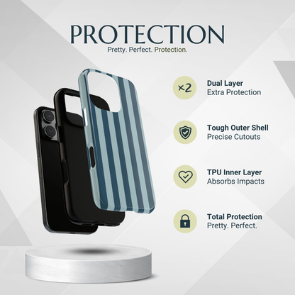 Phone Case - Blue Stripe Pattern Phone Case