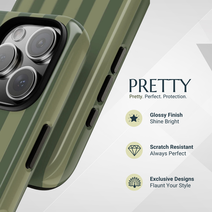 Phone Case - Green Stripe Pattern Phone Case