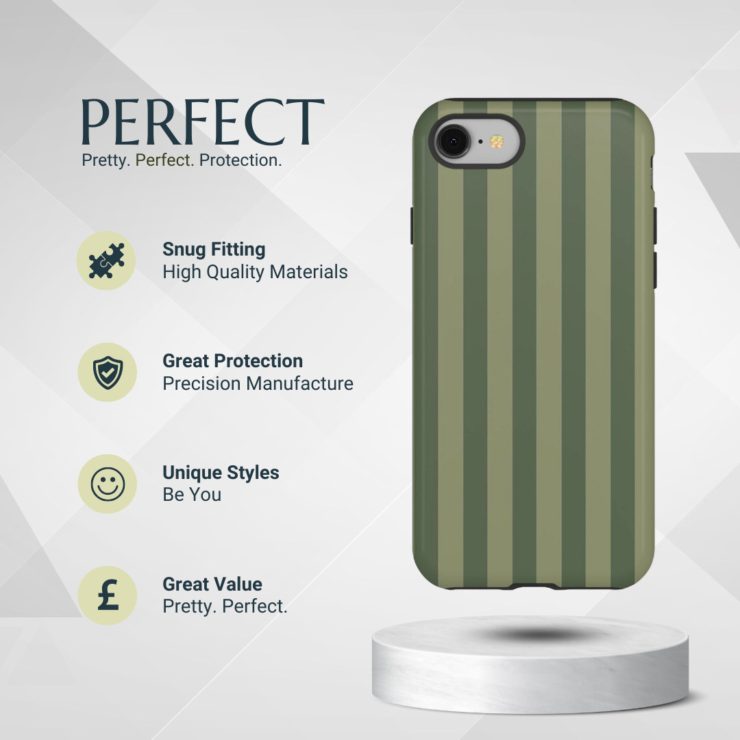 Phone Case - Green Stripe Pattern Phone Case
