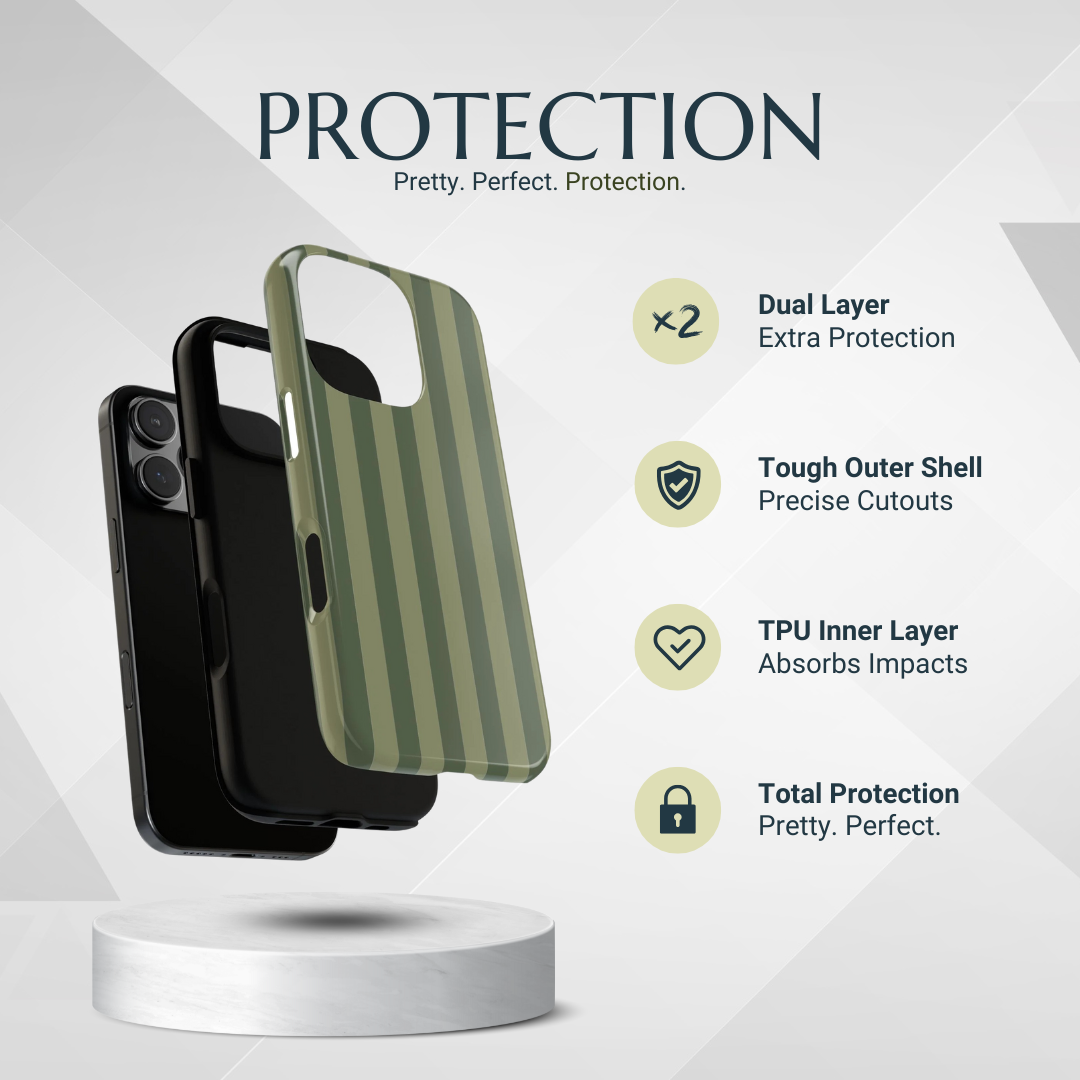 Phone Case - Green Stripe Pattern Phone Case