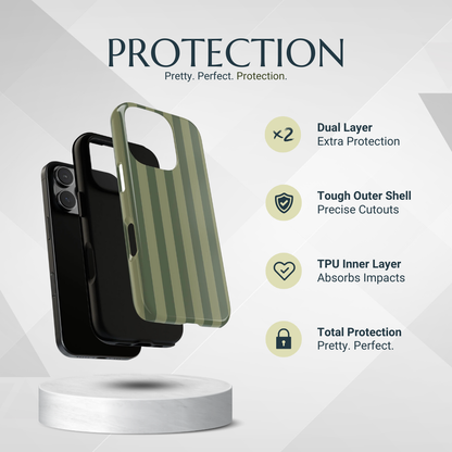 Phone Case - Green Stripe Pattern Phone Case