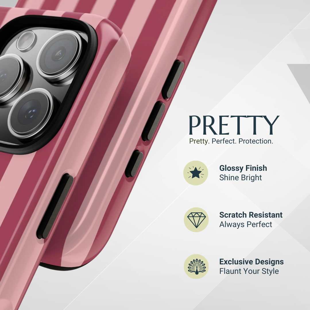 Phone Case - Pink Stripe Pattern Phone Case