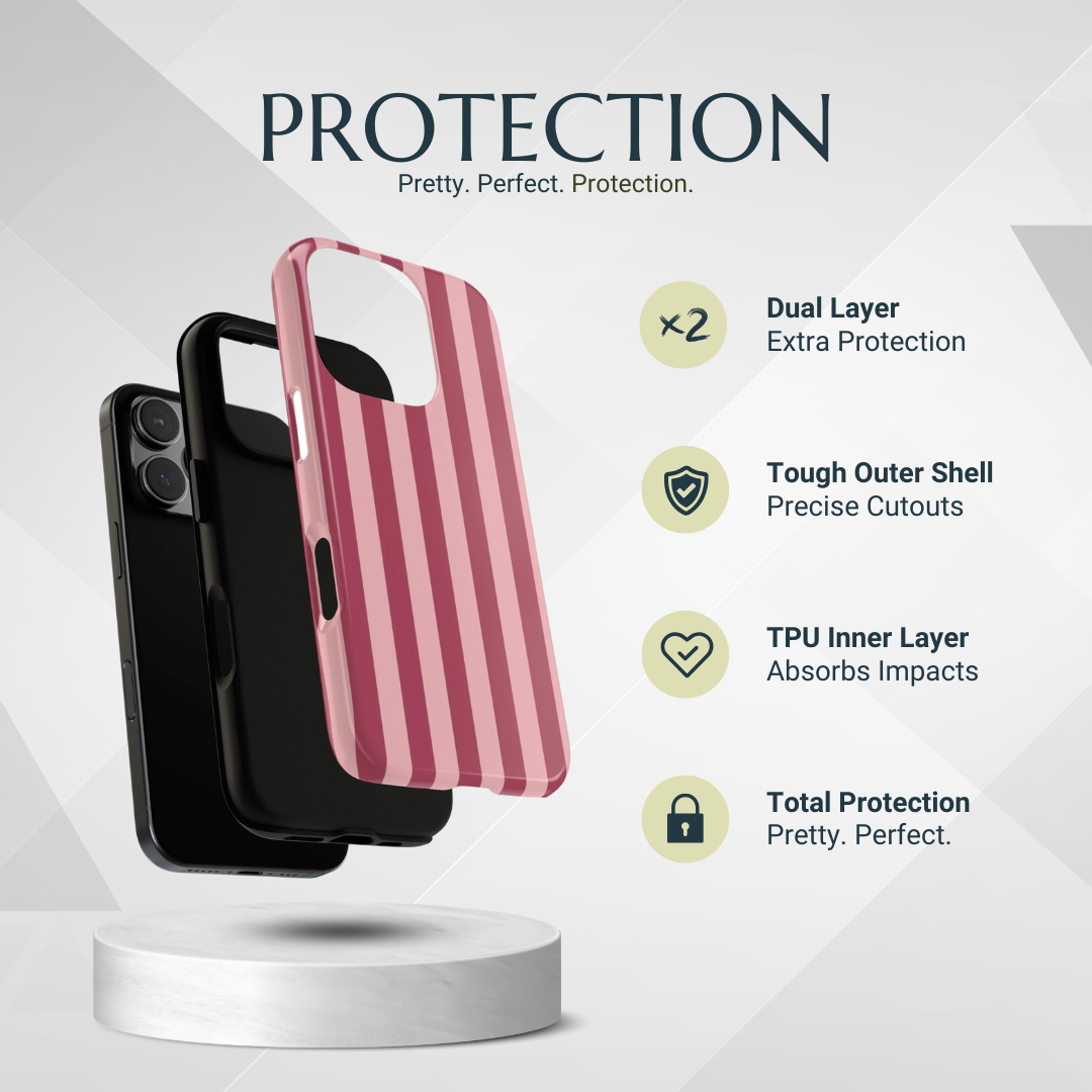 Phone Case - Pink Stripe Pattern Phone Case