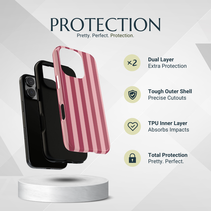 Phone Case - Pink Stripe Pattern Phone Case